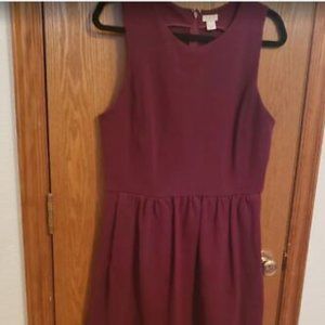 J. Crew Factory Sleeveless Maroon A-line Dress Womens Large